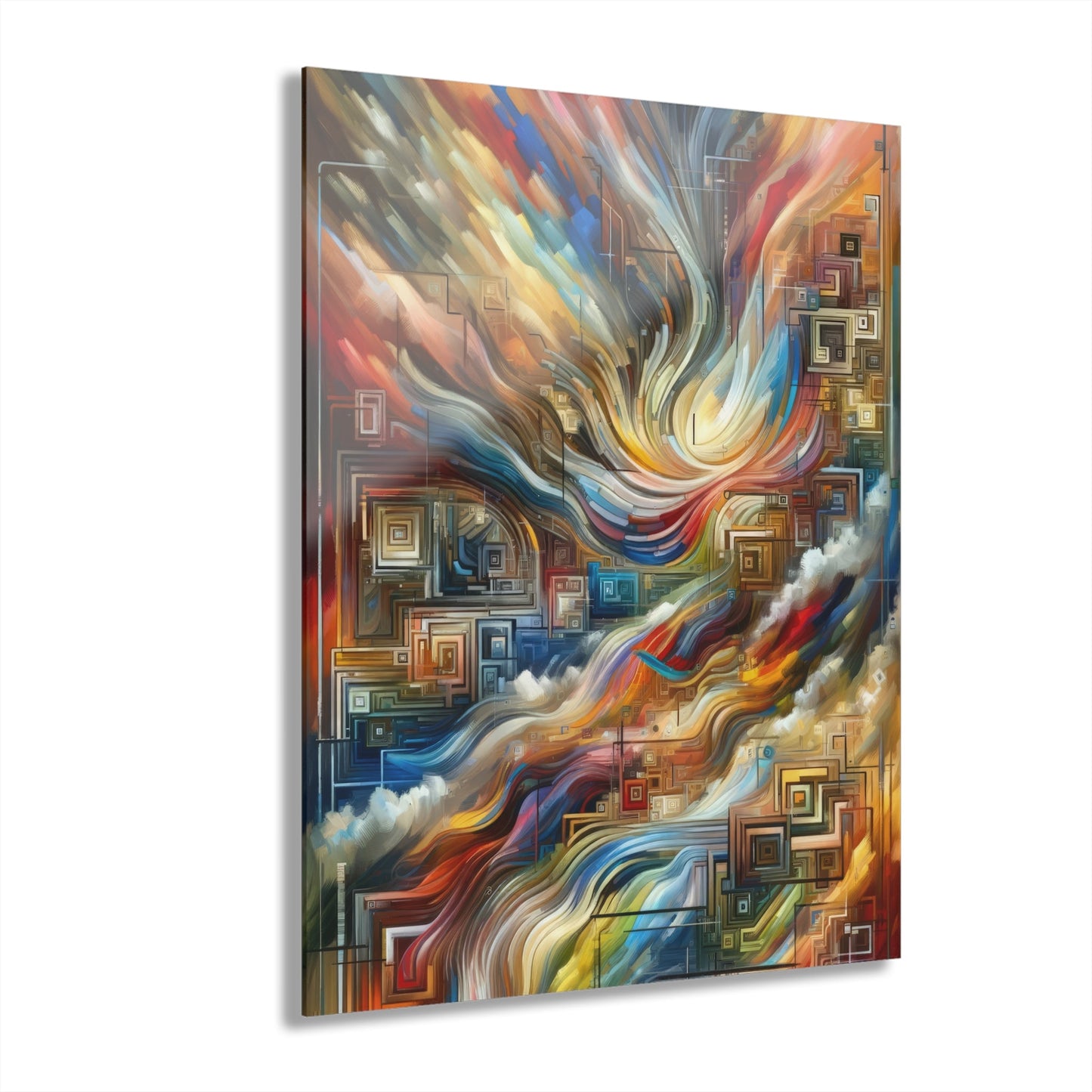 Woven Progress Tapestry Acrylic Prints (French Cleat Hanging) - ATUH.ART