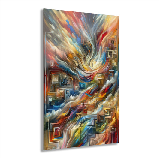 Woven Progress Tapestry Acrylic Prints (French Cleat Hanging) - ATUH.ART