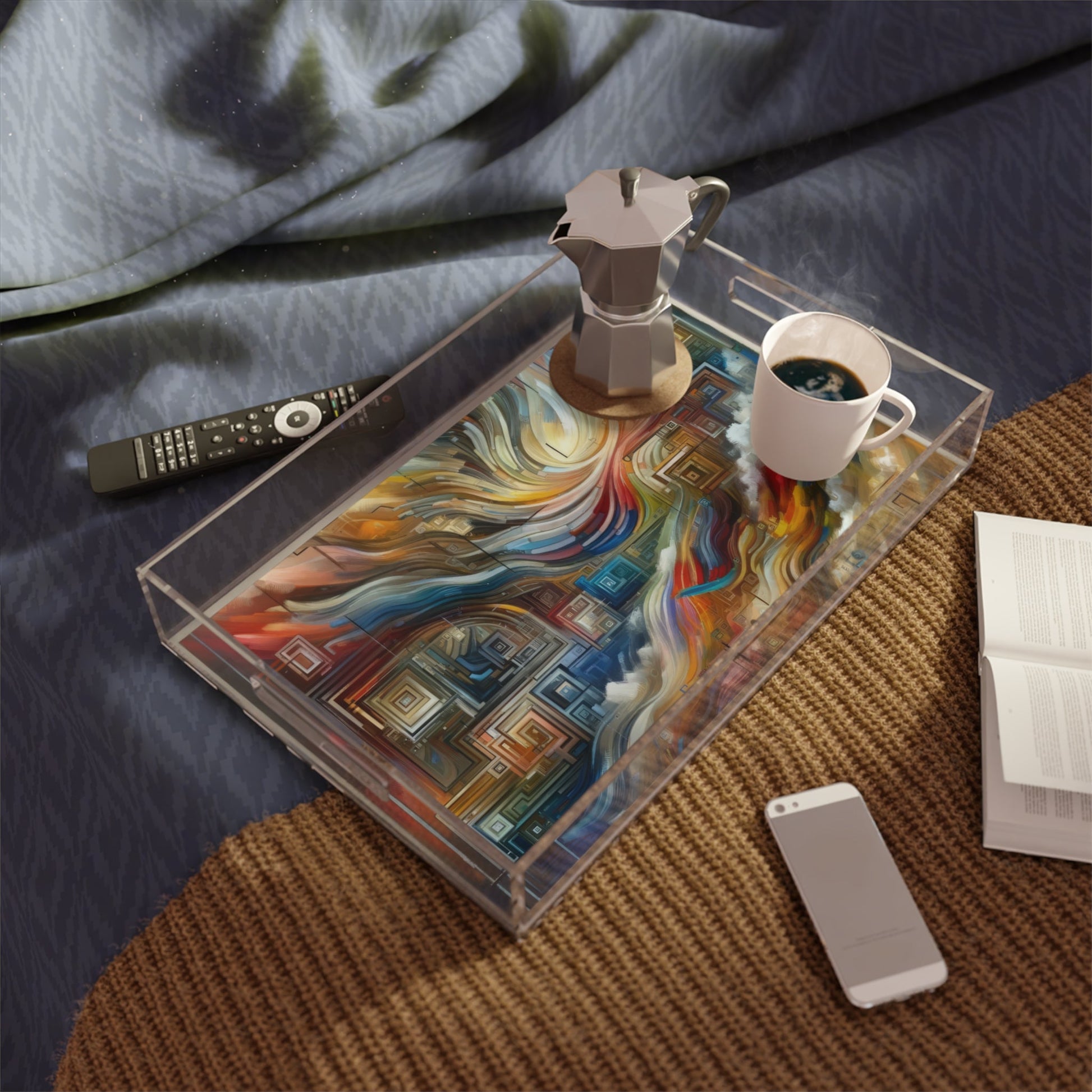 Woven Progress Tapestry Acrylic Serving Tray - ATUH.ART