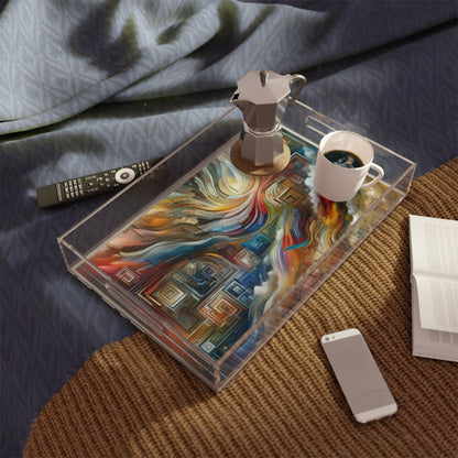 Woven Progress Tapestry Acrylic Serving Tray - ATUH.ART