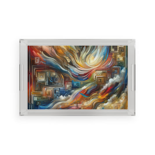 Woven Progress Tapestry Acrylic Serving Tray - ATUH.ART
