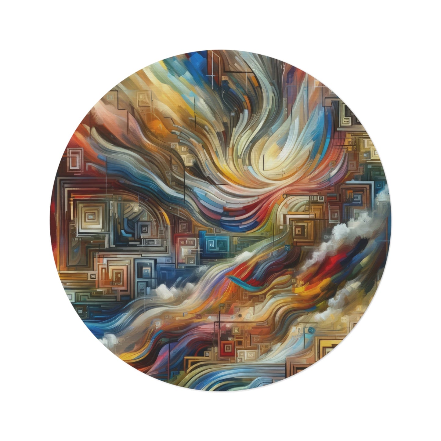 Woven Progress Tapestry Round Rug - ATUH.ART