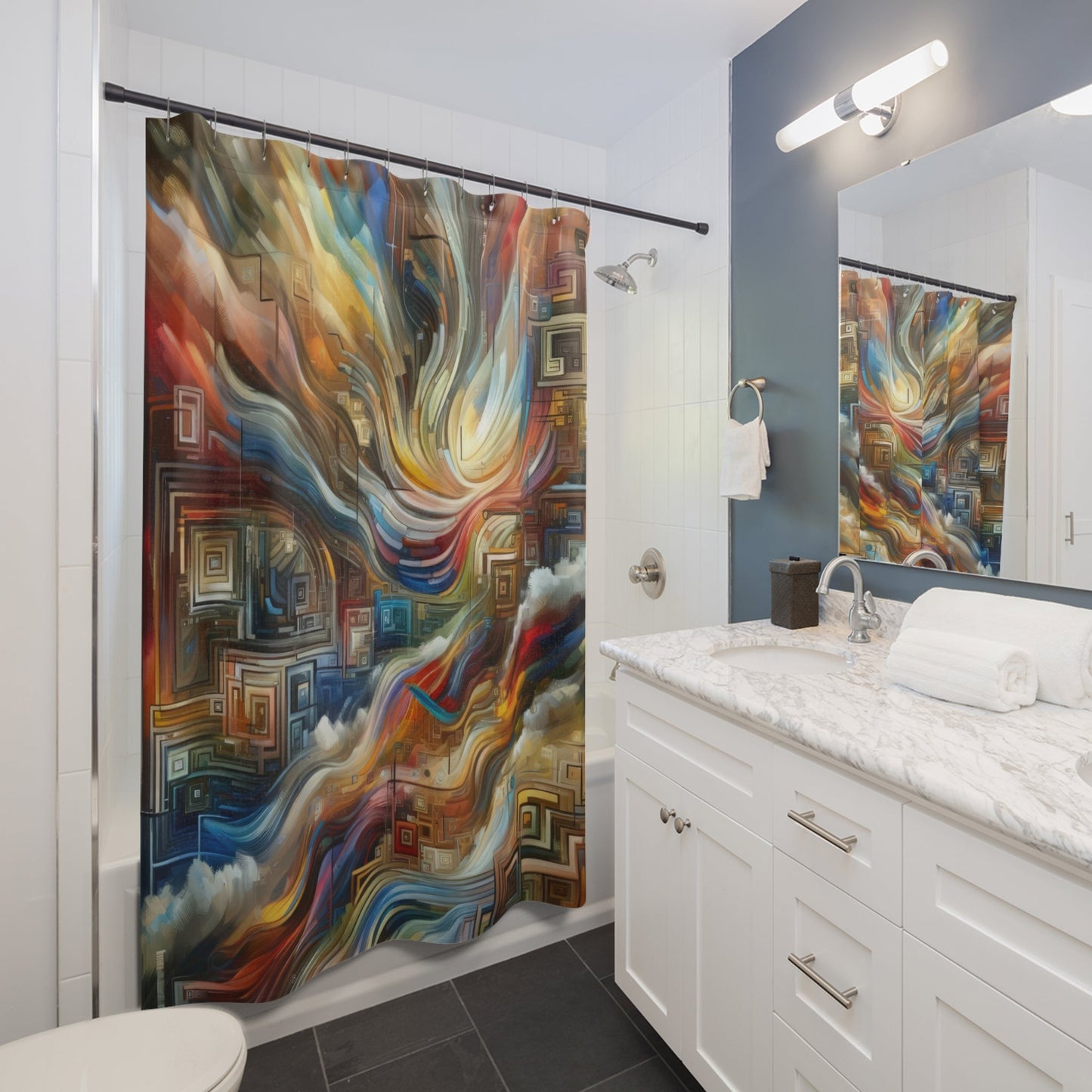 Woven Progress Tapestry Shower Curtains - ATUH.ART
