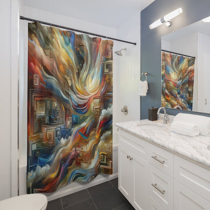 Woven Progress Tapestry Shower Curtains - ATUH.ART