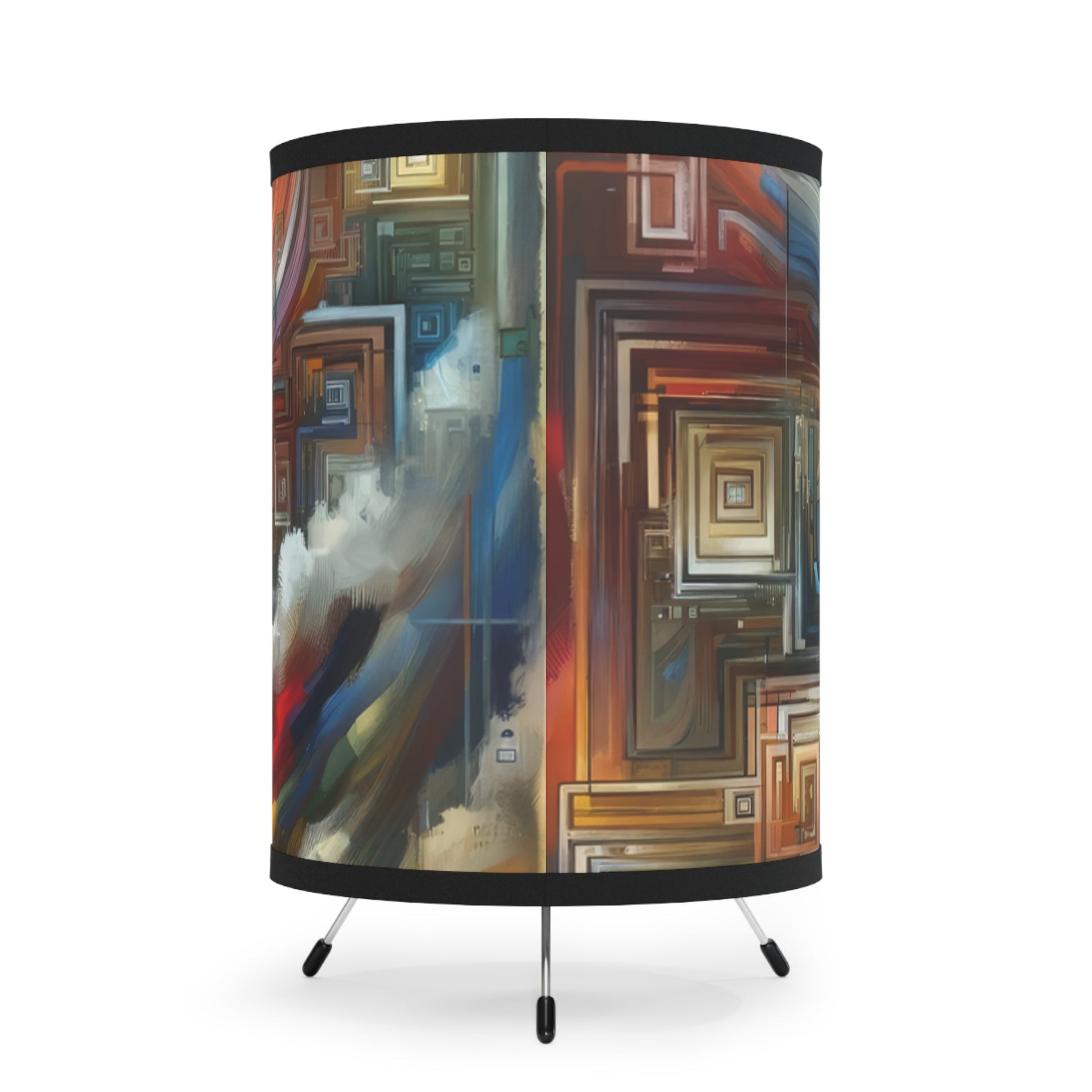 Woven Progress Tapestry Tripod Lamp with High-Res Printed Shade, US\CA plug - ATUH.ART